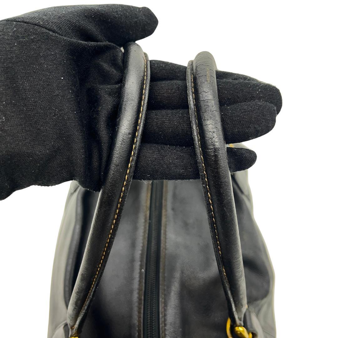 GUCCI グッチ オールドグッチ レザー ボストンバッグ 黒