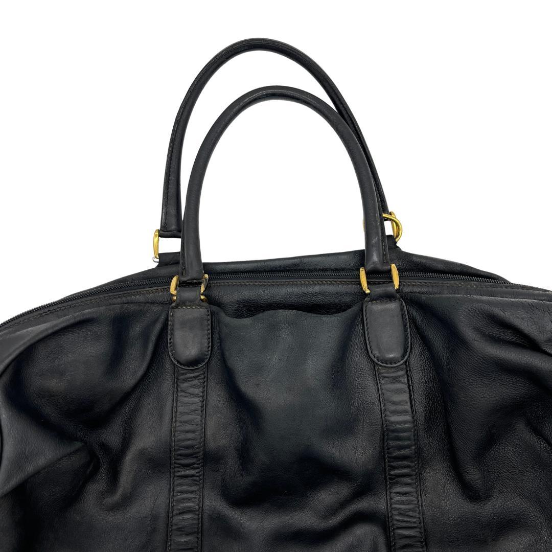 GUCCI グッチ オールドグッチ レザー ボストンバッグ 黒