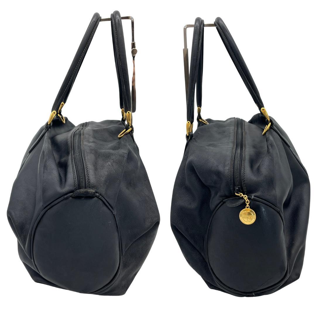 GUCCI グッチ オールドグッチ レザー ボストンバッグ 黒