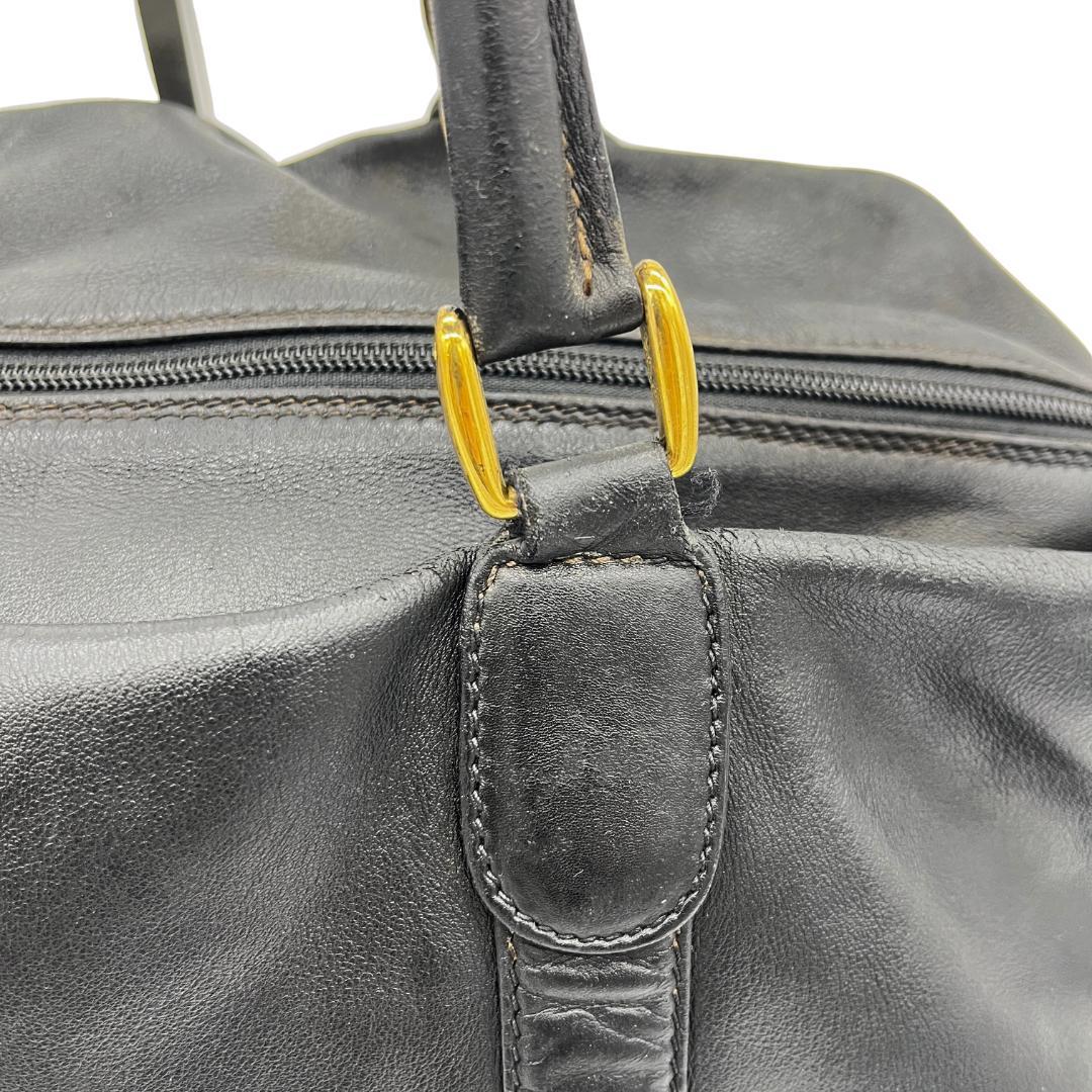 GUCCI グッチ オールドグッチ レザー ボストンバッグ 黒