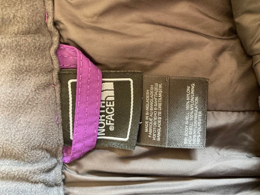 The North Face 子ども、小柄な女性用　ウィンターウェア 紫