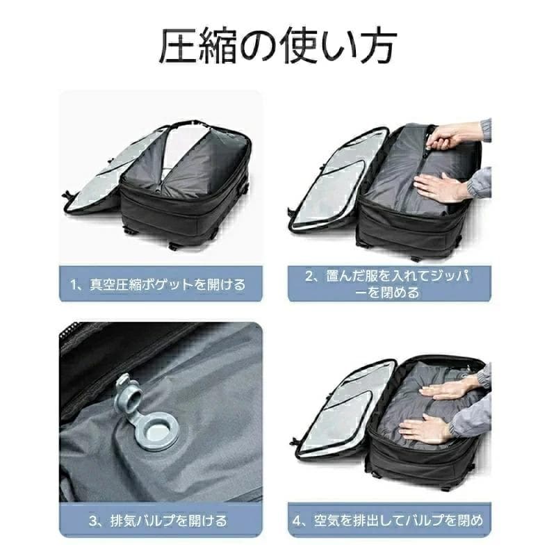 機*ル様 60L PVC製防水バックパック 多機能真空圧縮バックパック