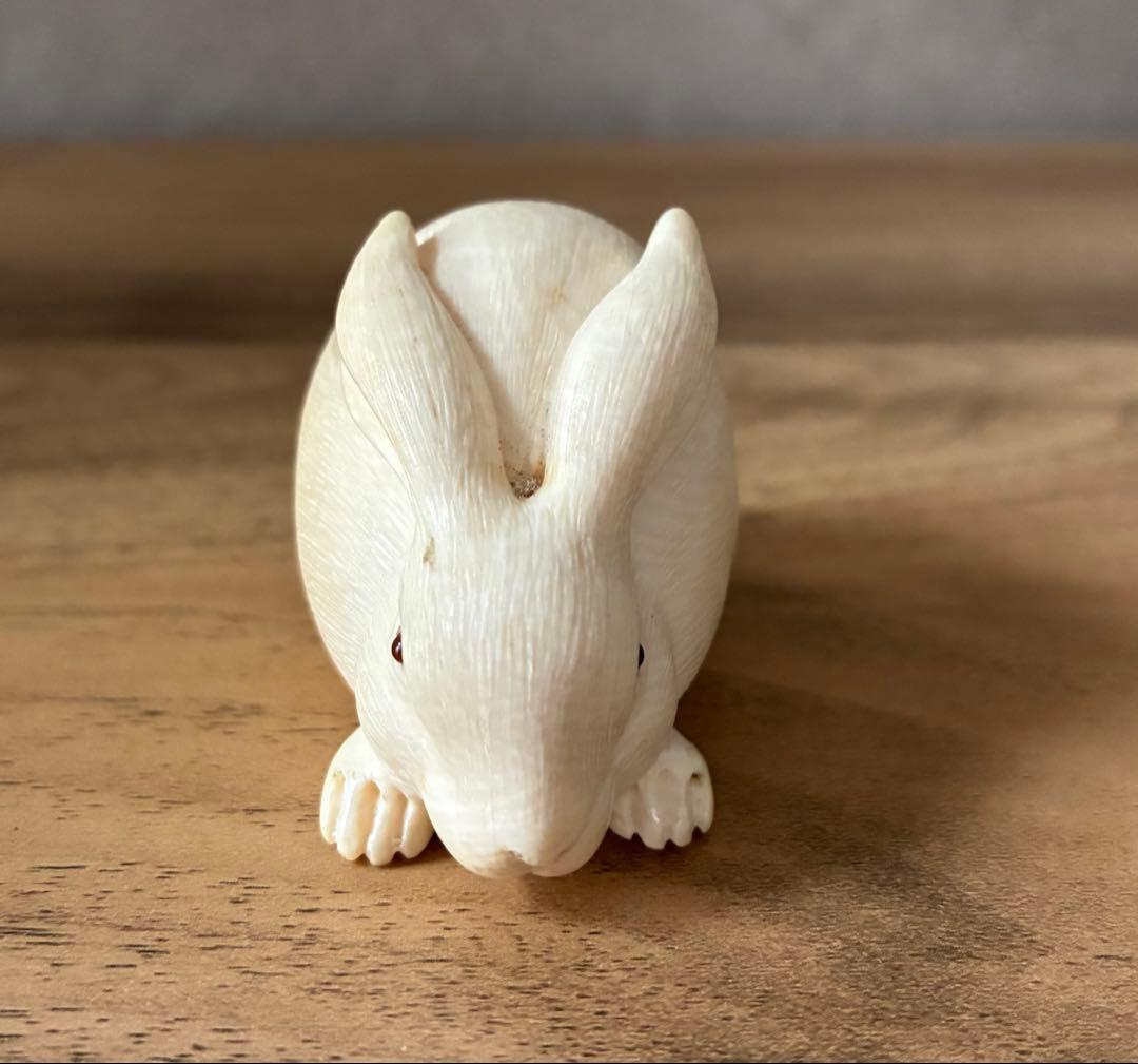 ウサギ　根付け