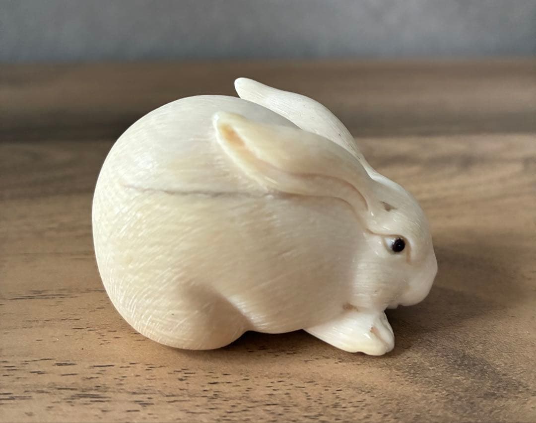 ウサギ　根付け