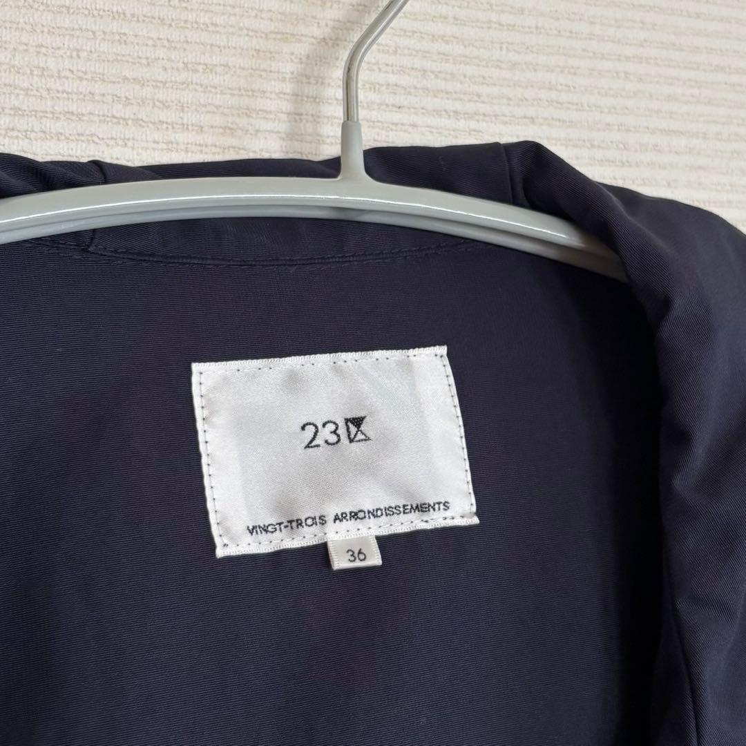 極美品✨23区 ニジュウサンク ライトタッサー モッズコート　ネイビー 36