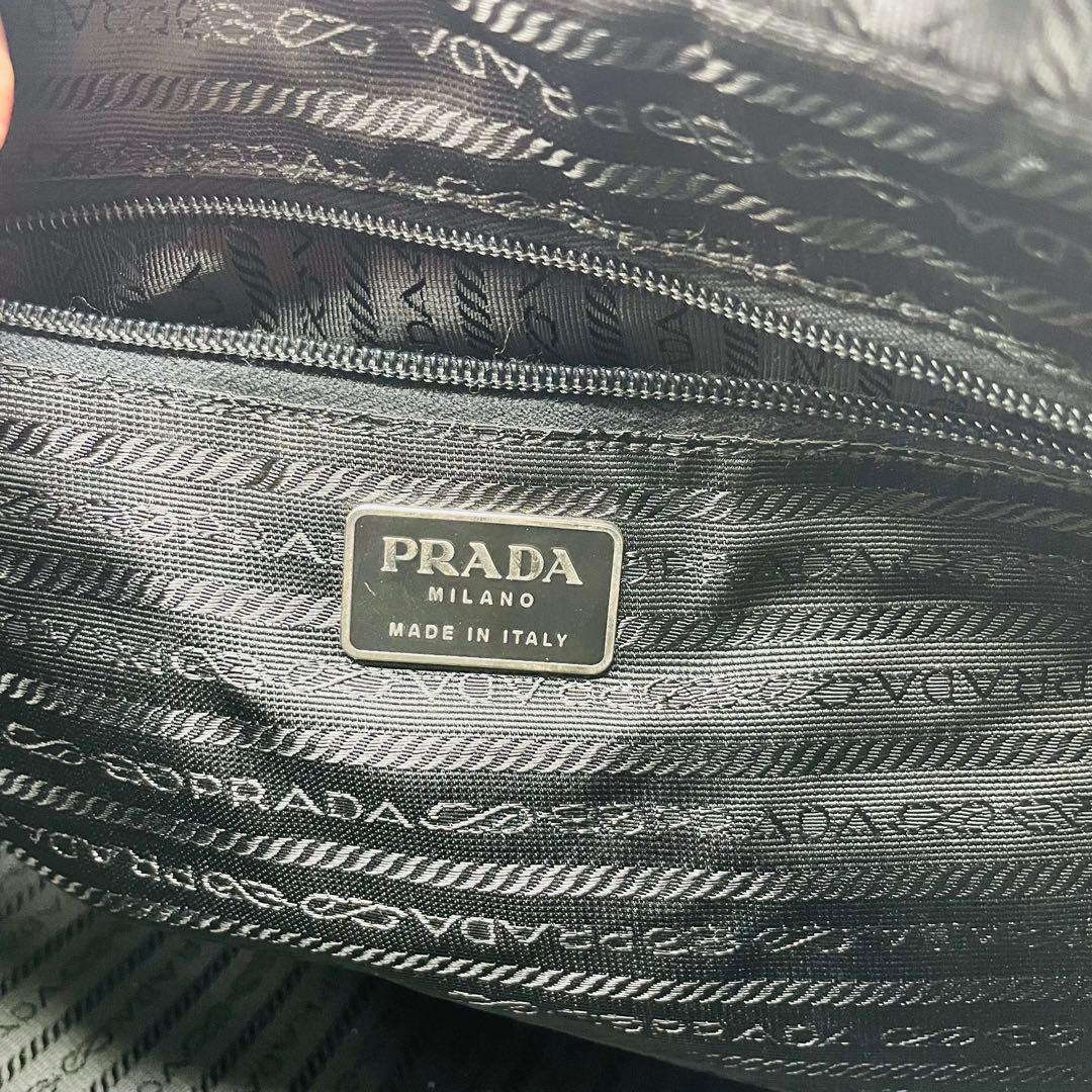 PRADA プラダ ハンドバッグ ボーリングボストンバッグ ブラック レザー