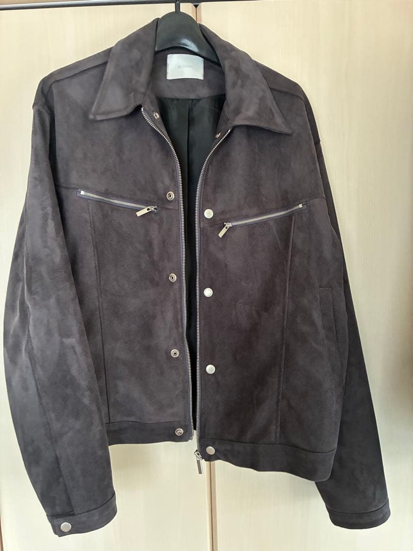 ジャケット・アウター Chikashitsu + fake suede zipper blouson