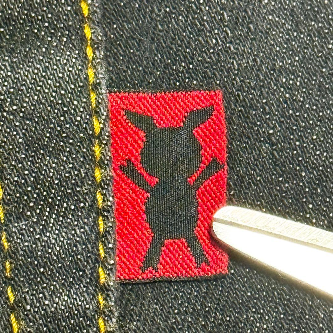 美品 アルベロベロ デニムパンツ ぶたさん　刺繍ラメプリント オレボレブラ