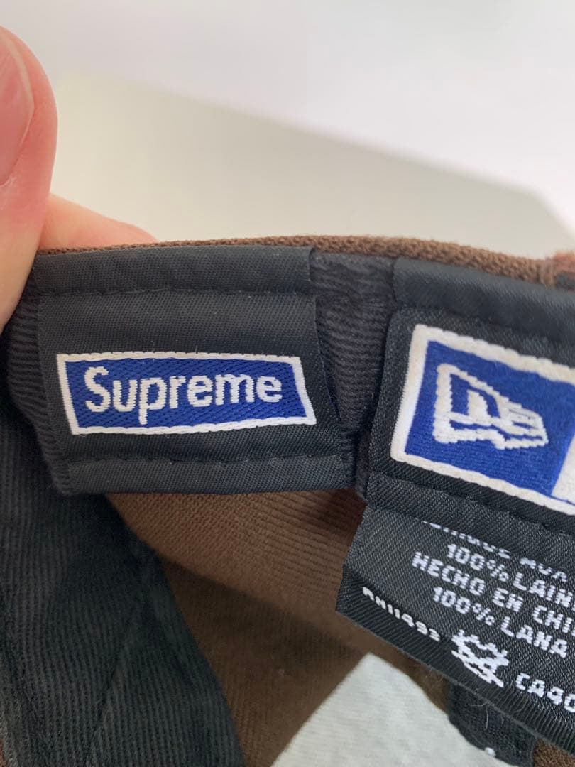 帽子 Supreme side logo newera cap