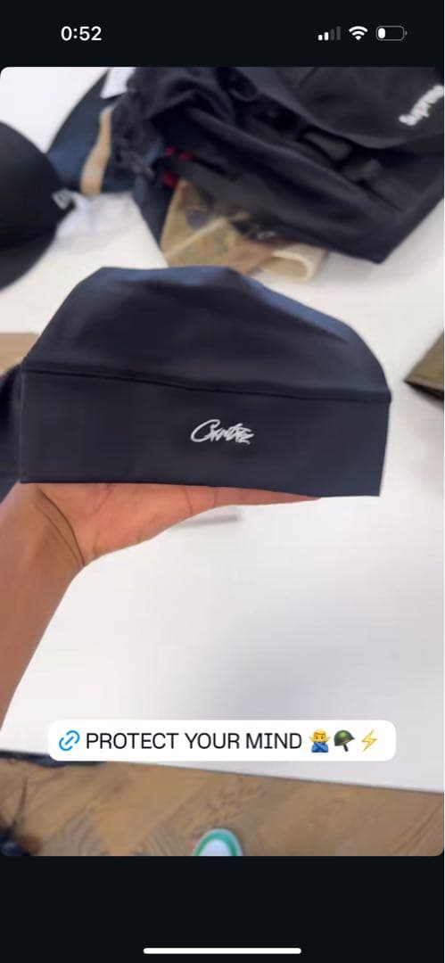 Corteiz LITEWORKY CAP [BLACK]スカルキャップビーニー