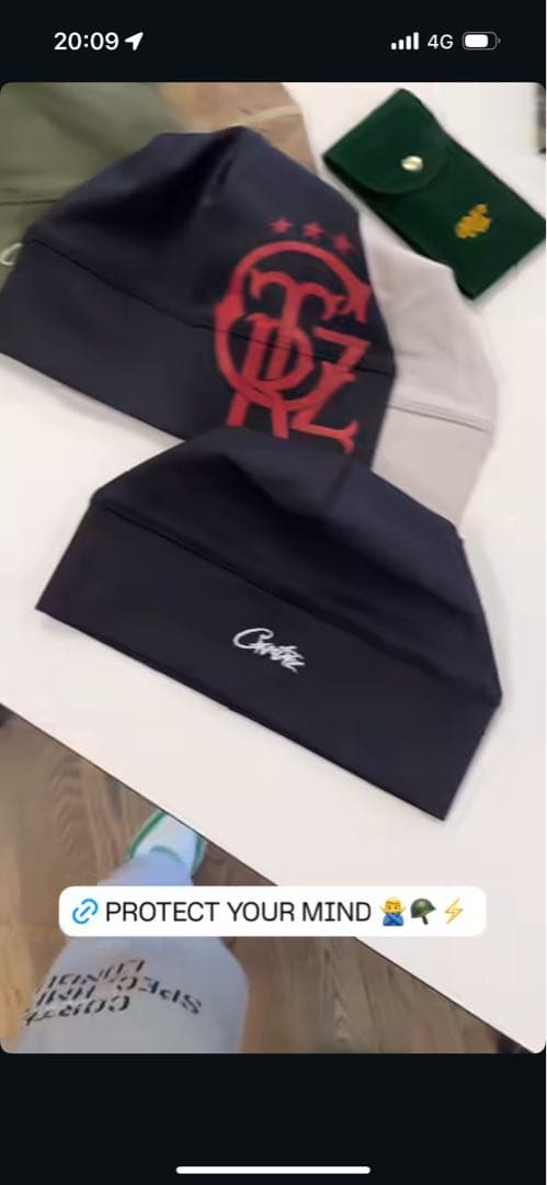 Corteiz LITEWORKY CAP [BLACK]スカルキャップビーニー