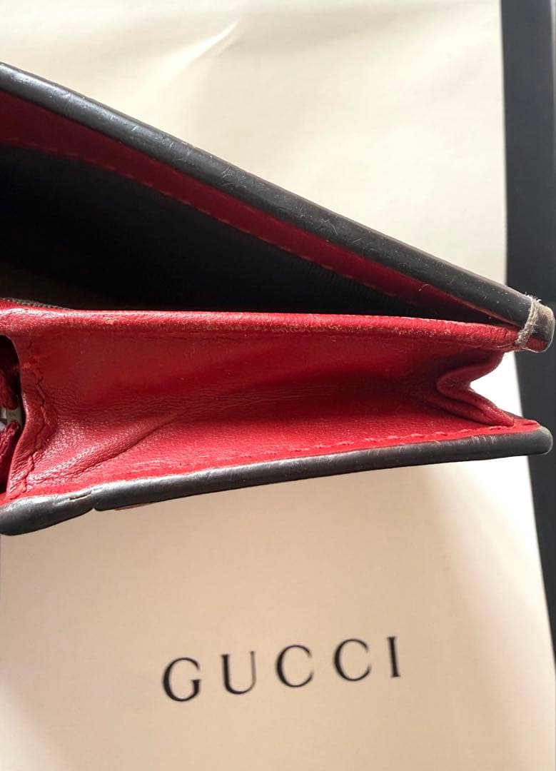 GUCCI 二つ折り財布 チェリー