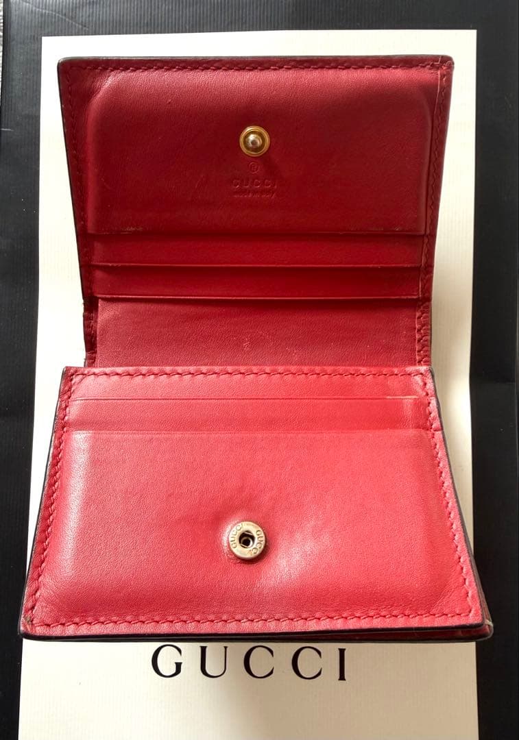 GUCCI 二つ折り財布 チェリー
