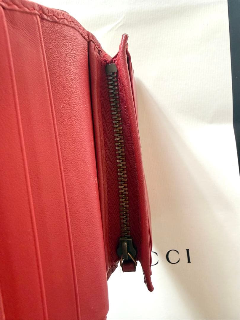 GUCCI 二つ折り財布 チェリー