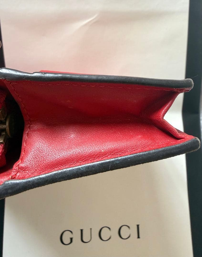 GUCCI 二つ折り財布 チェリー