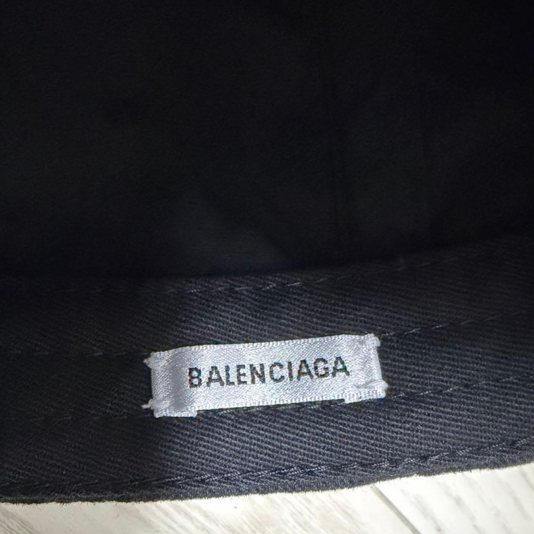 ✨極美品✨BALENCIAGA　キャップ　L58 　新ロゴ　マジックテープ　黒
