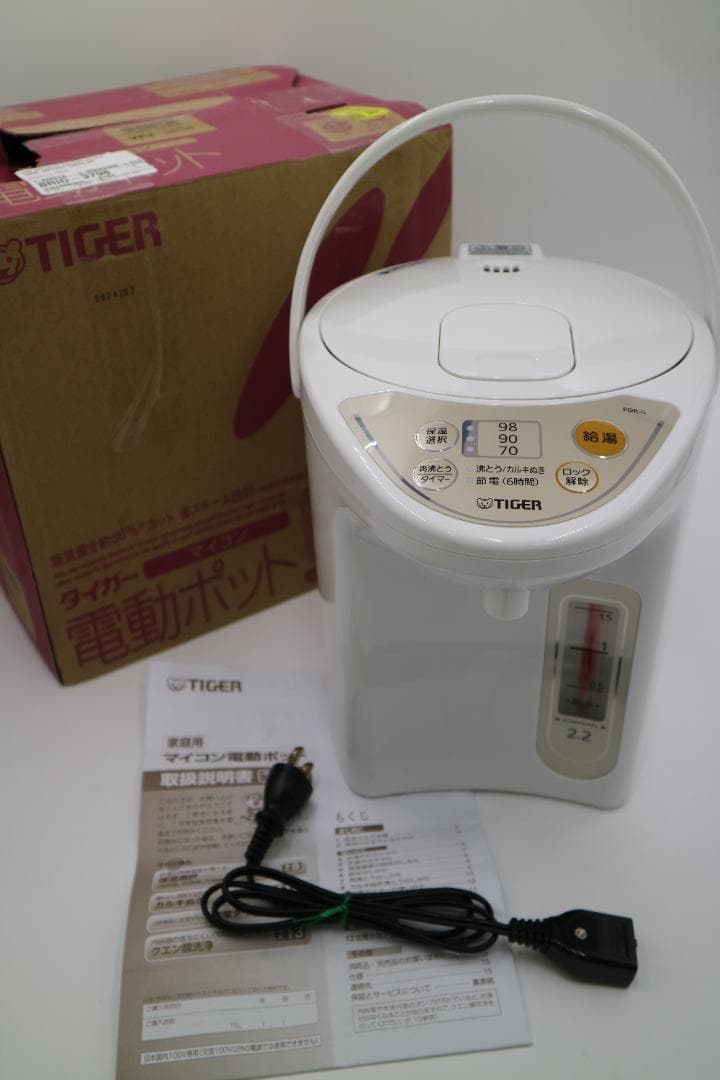 タイガー魔法瓶 マイコン 電気 ポット 2.2L PDR-G220-WU
