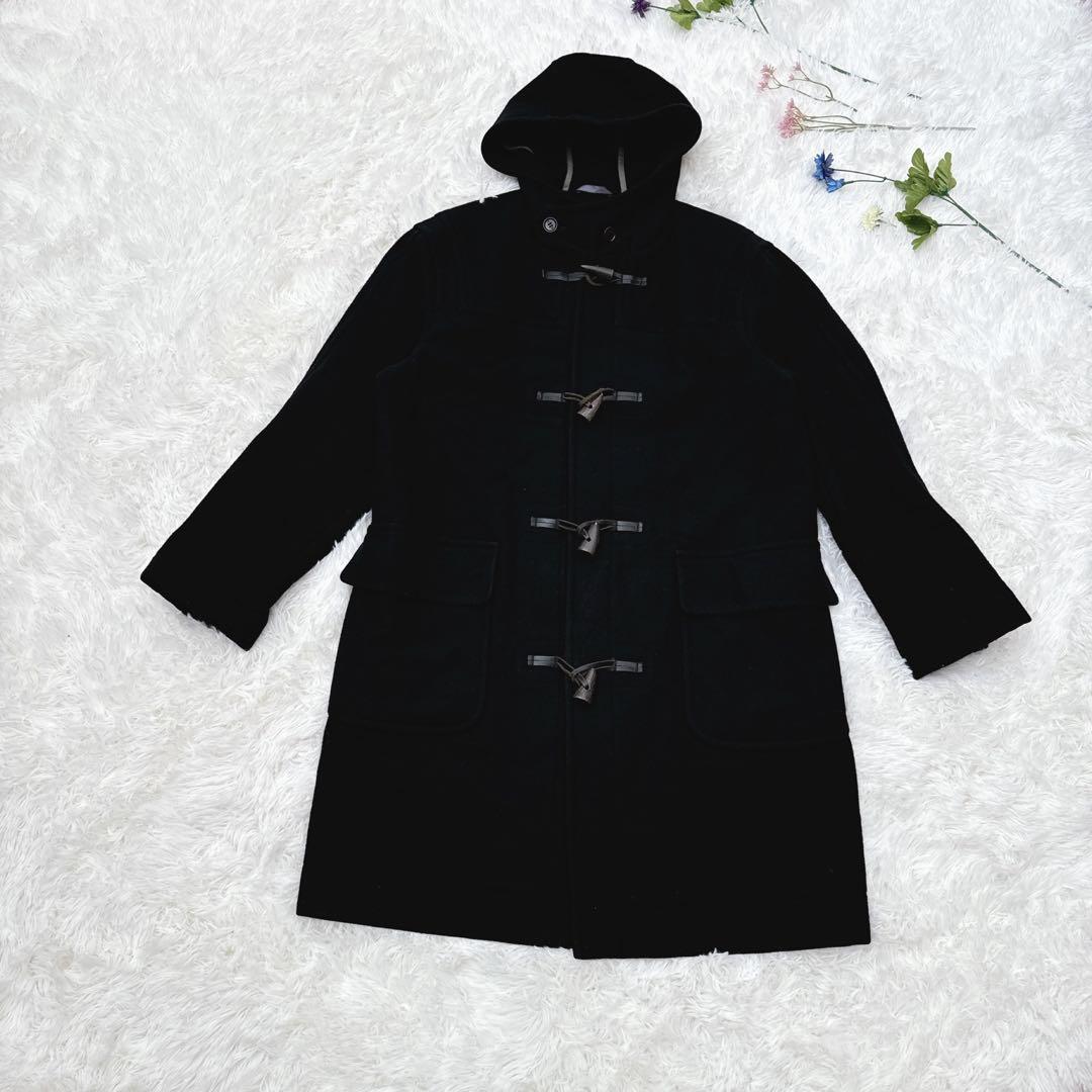 Paul Smith ポールスミス　黒 ダッフルコート ロング　フード