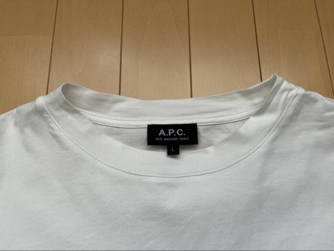 A.P.C. ロゴプリント Tシャツ L ホワイト