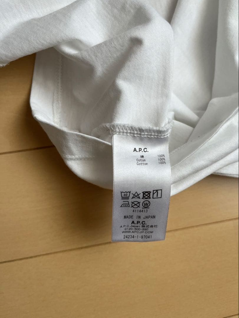 A.P.C. ロゴプリント Tシャツ L ホワイト