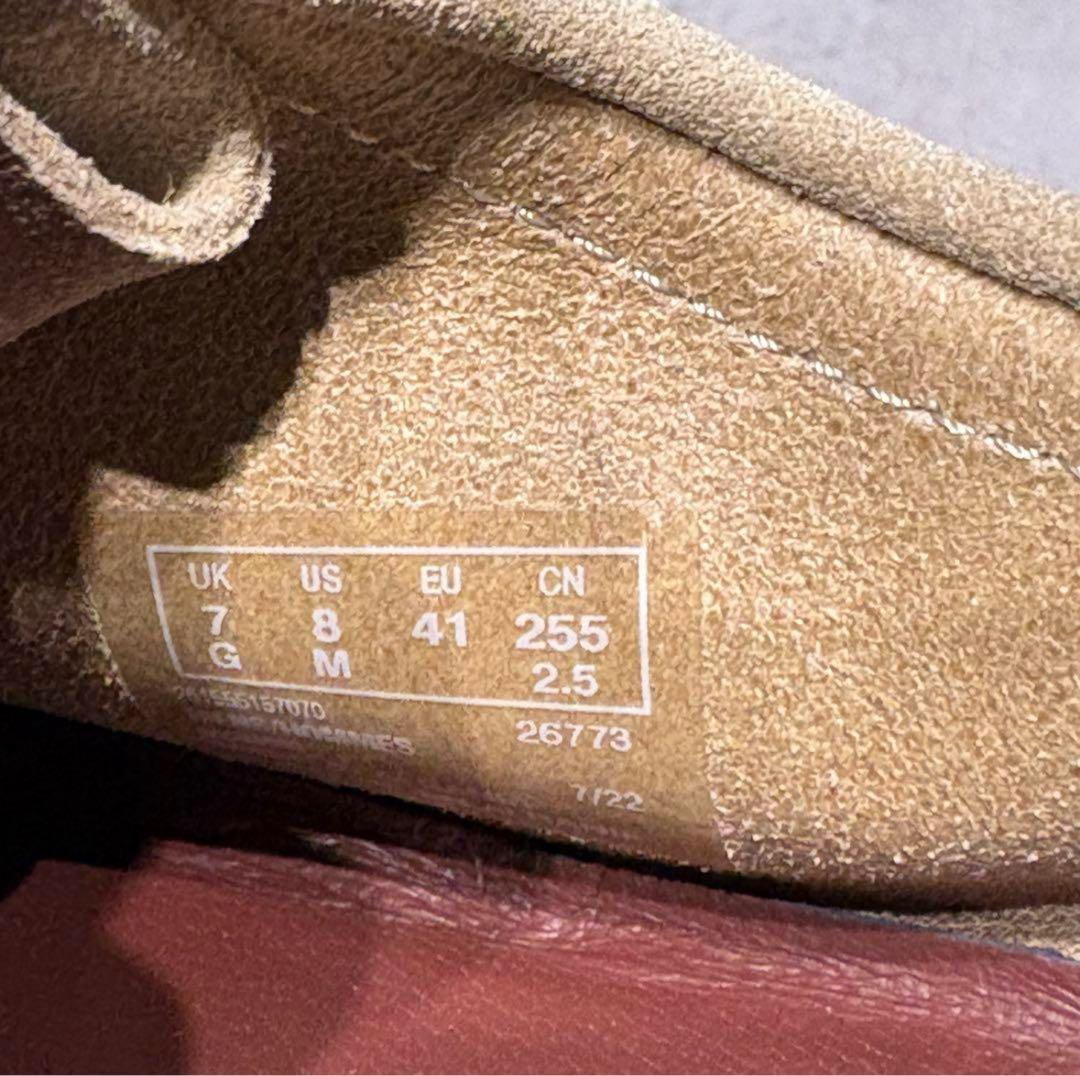25.5 Clarks ベージュ Wallabee 替え紐付き タグ付き