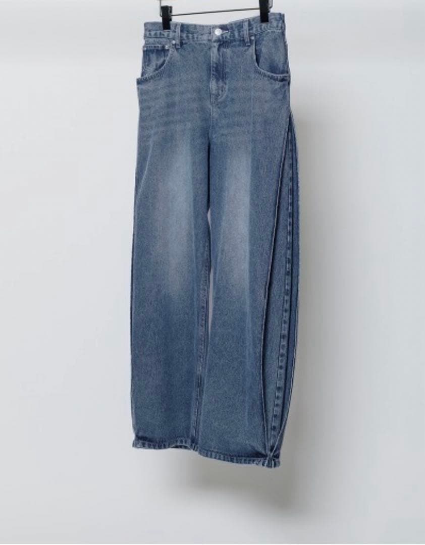 パンツ YENN SIDE PLEATED DENIM PANTS