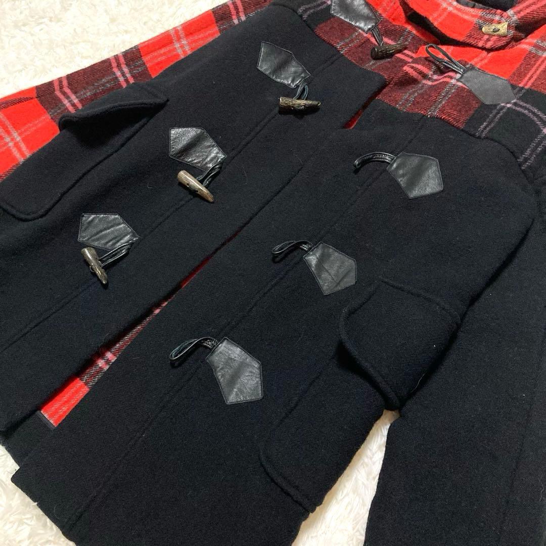 【ダイエットブッチャースリムスキン】ダッフルコート　チェック　アウター　メンズ