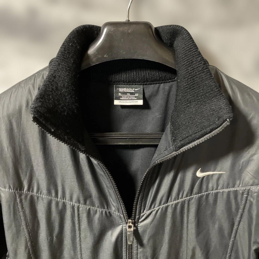 Nike Golf ナイロンジャケット XL ブラック ゴルフウェア 中綿