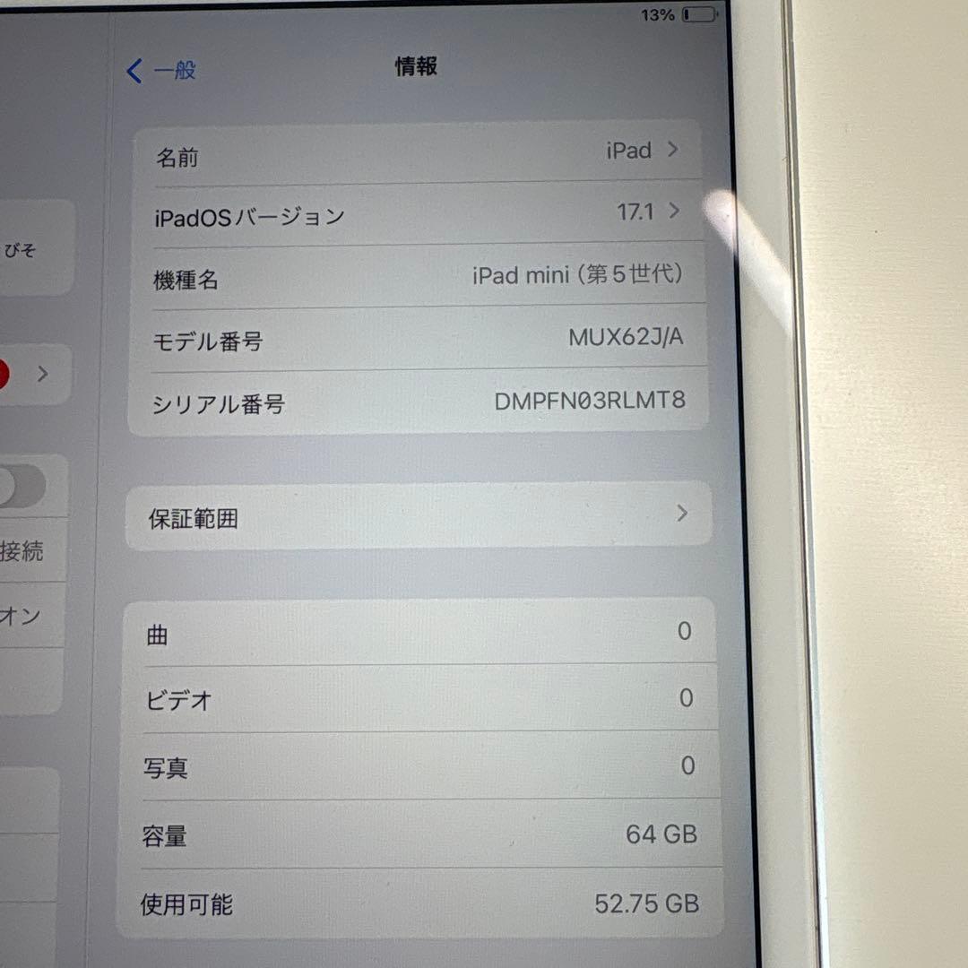 iPad mini5 セルラー 64GB SIMフリー(77)