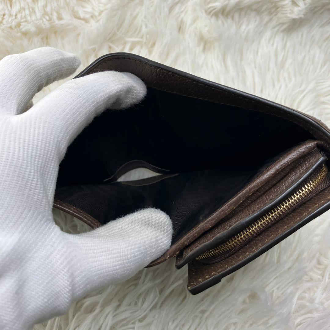 ✨美品✨グッチ オフィディア 二つ折り財布 GGマーモント シェリーライン