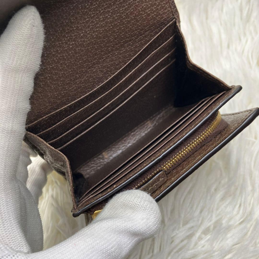 ✨美品✨グッチ オフィディア 二つ折り財布 GGマーモント シェリーライン