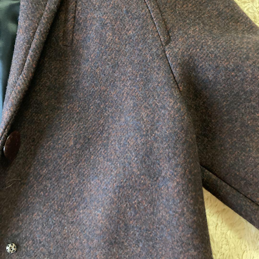 美品　ロングコートセリーヌ　カシミヤ入り