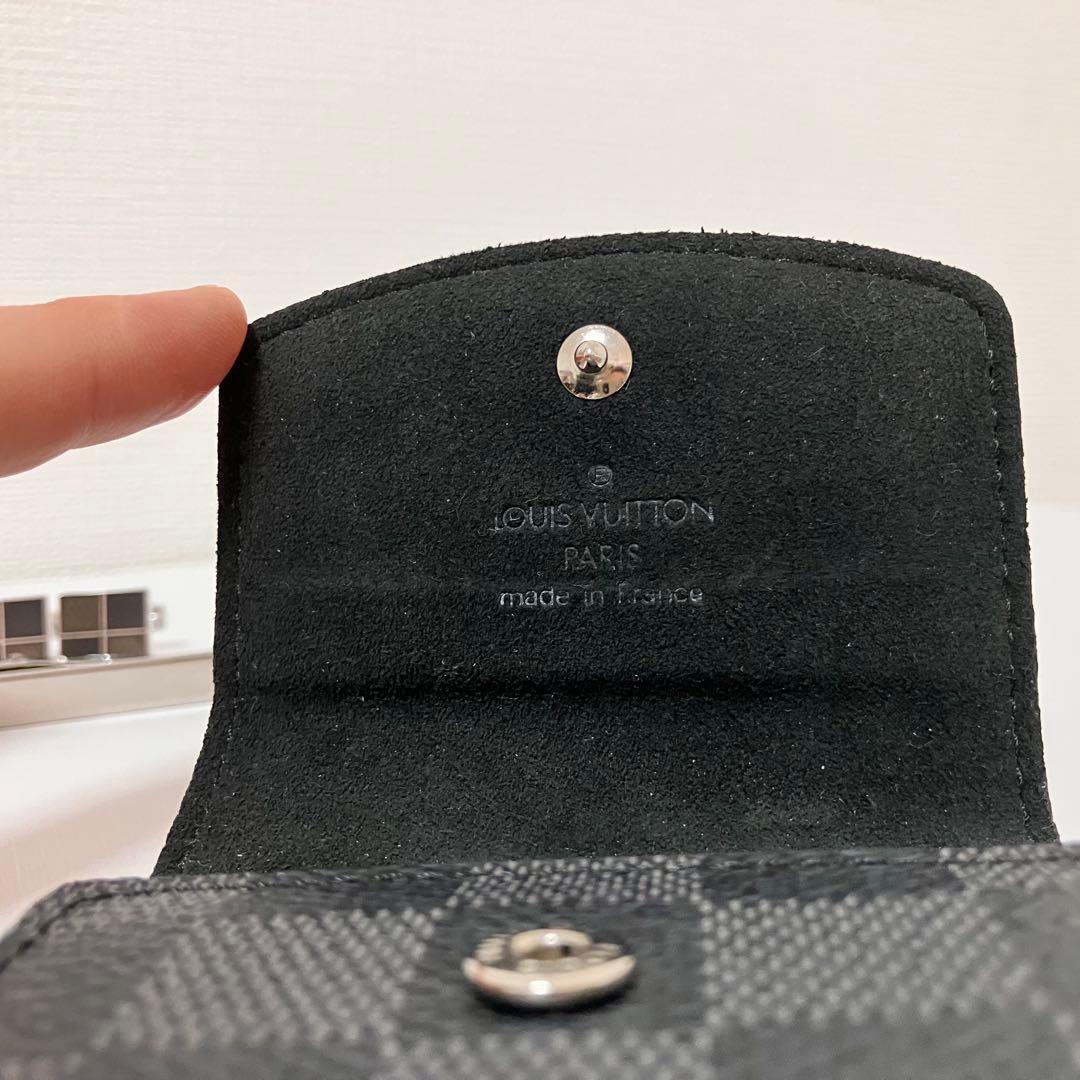 ルイヴィトン ダミエ　カフス　カフリンクス　　ネクタイピン　グレー系　シルバー