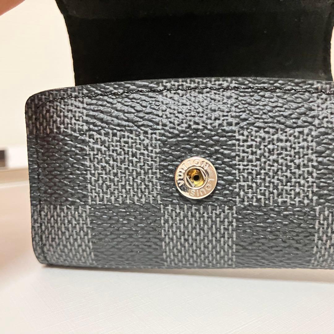 ルイヴィトン ダミエ　カフス　カフリンクス　　ネクタイピン　グレー系　シルバー