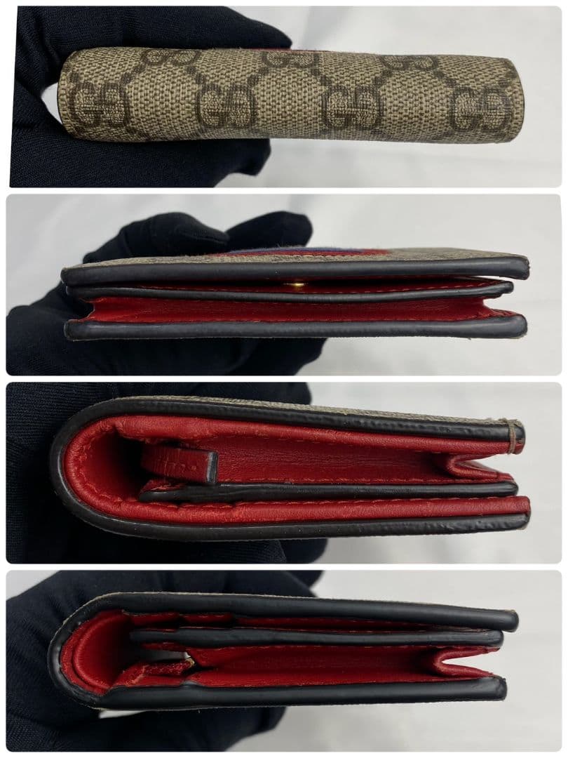 GUCCI GGスプリーム ミスティックキャット 二つ折り財布
