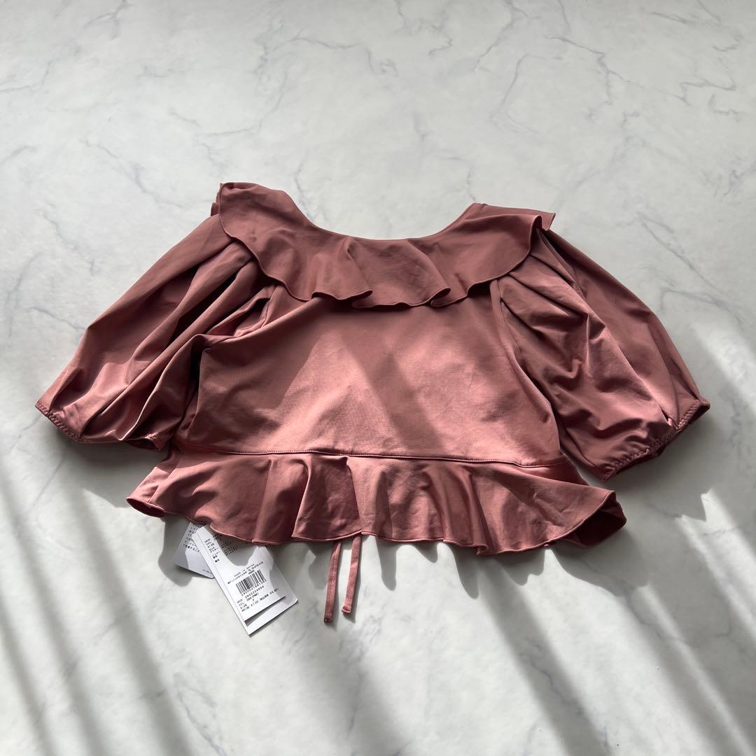 未使用タグ付 SNIDEL フレアフリルビキニ ピンク