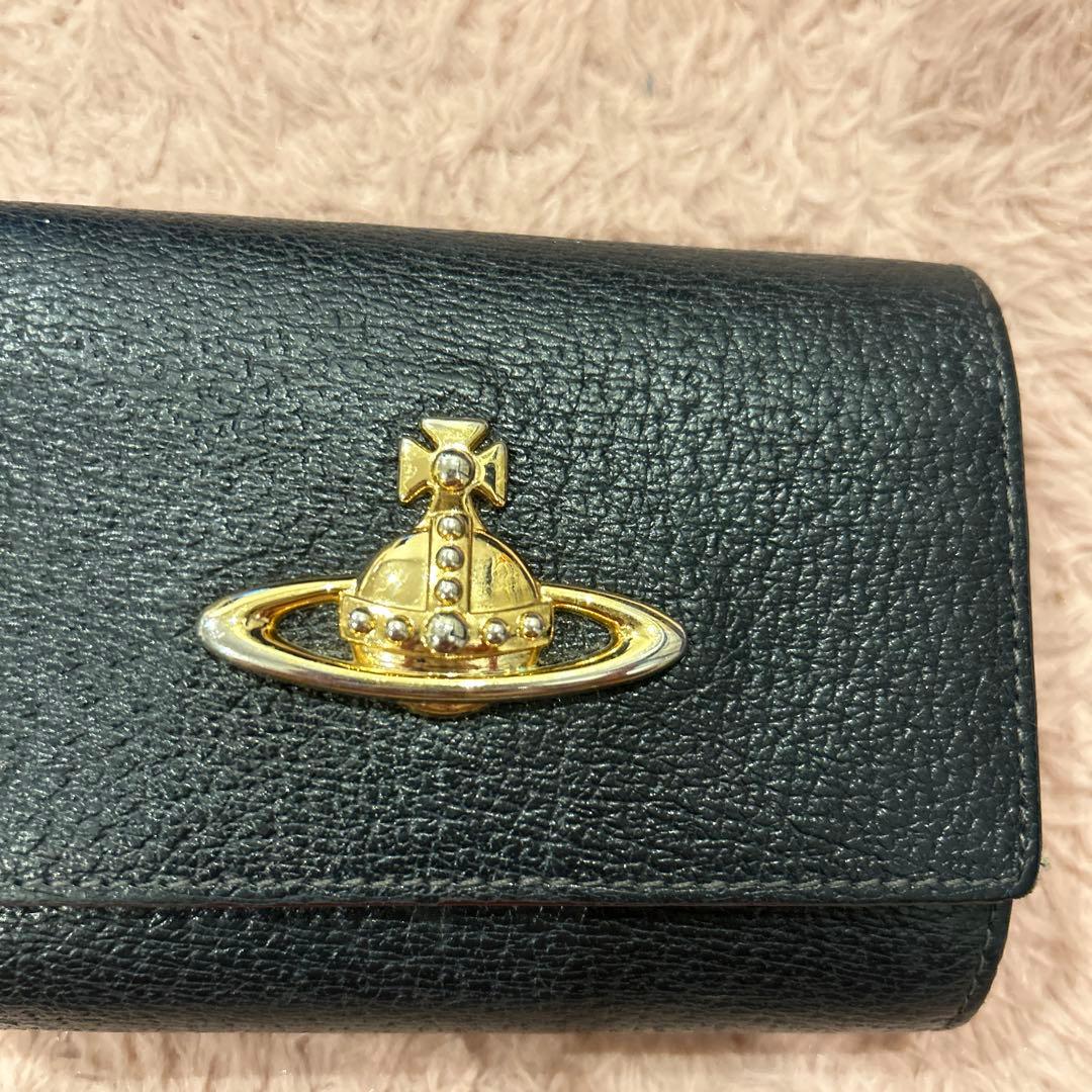 Vivienne Westwood 財布 がま口 黒 折り財布