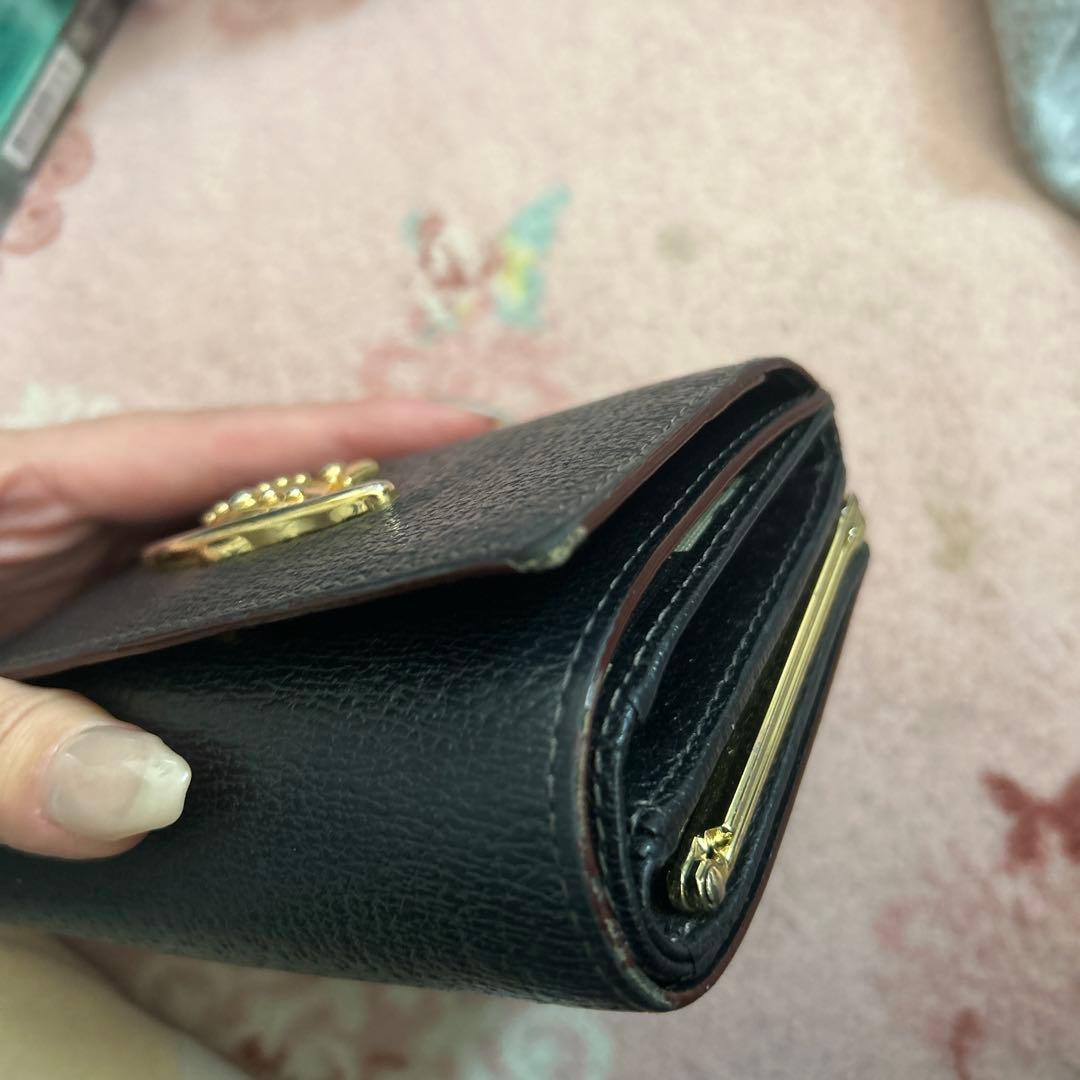 Vivienne Westwood 財布 がま口 黒 折り財布