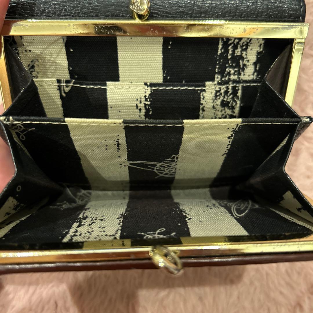 Vivienne Westwood 財布 がま口 黒 折り財布
