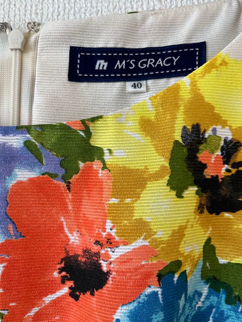 M'S GRACY 花柄ノースリーブワンピース 40
