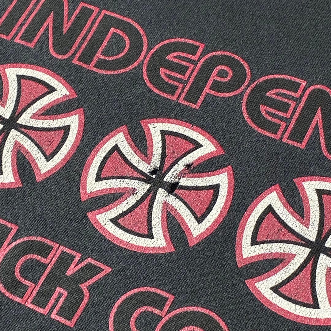 old independent“4連クロス“Tシャツ インディペンデント 黒