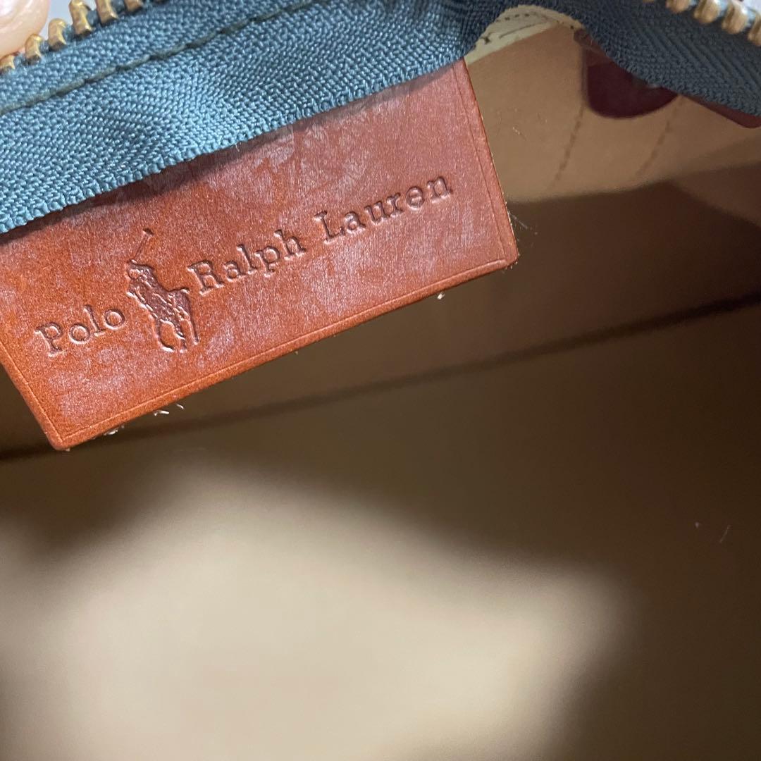 POLO Ralph Lauren ボストンバッグ　チェック　レザー　旅行
