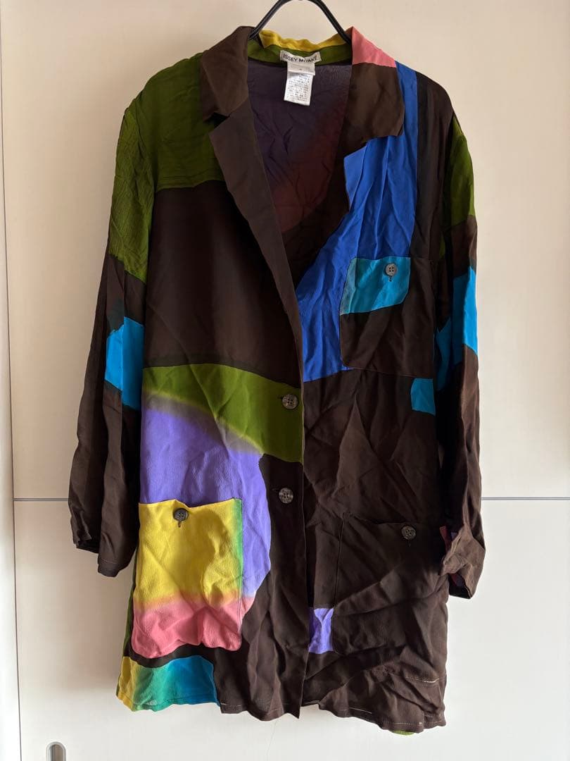 ISSEY MIYAKE カラフル シルク ジャケット