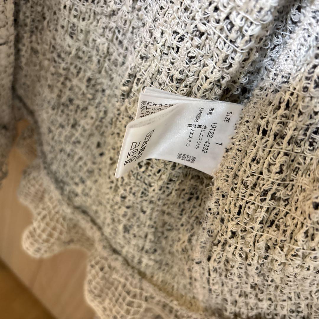 【美品】CLANE MIX MESH GATHER SHIRT