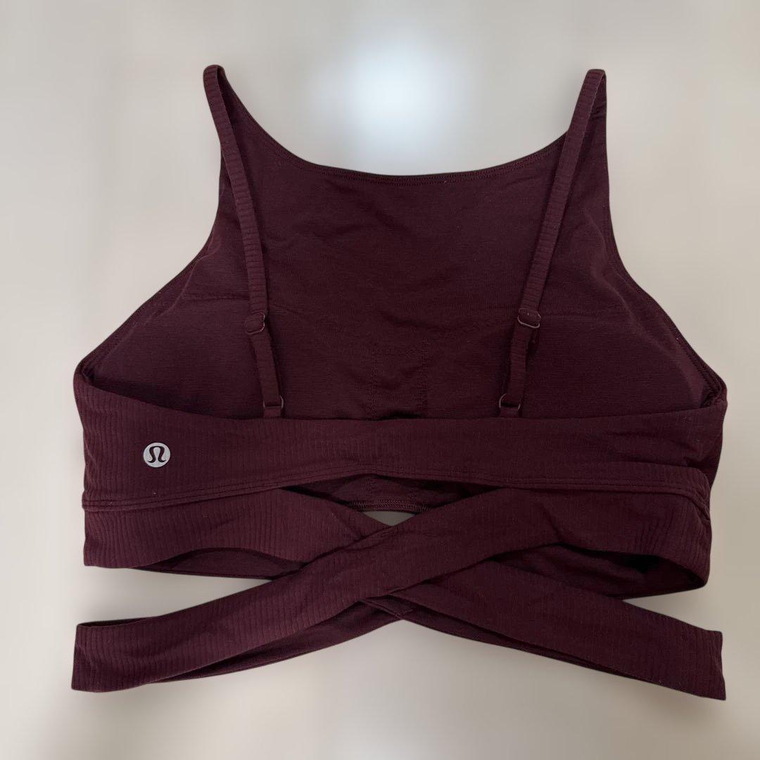 Lululemon クロスバックブラトップ バーガンディ サイズ8