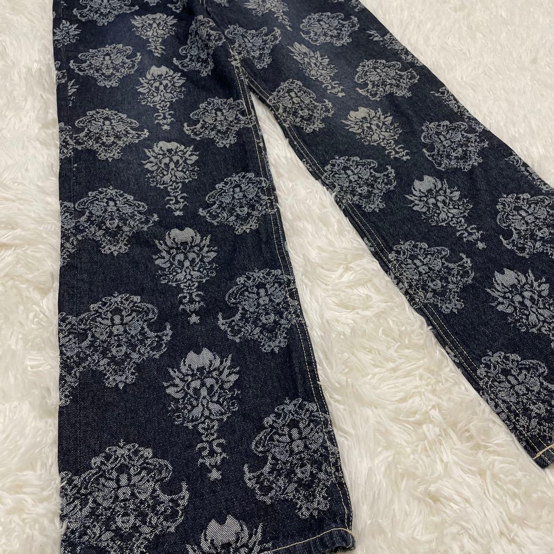パンツ Ameri DAMASK JACQUARD STRAIGHT DENIM