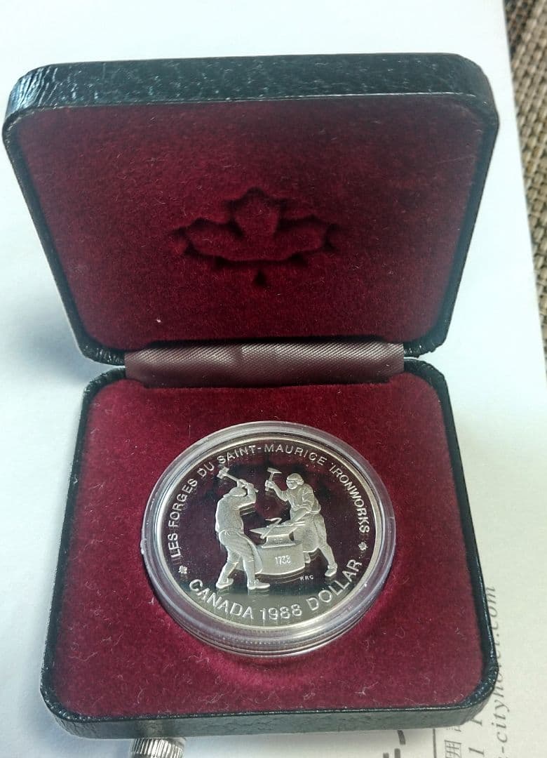 カナダ 1988年 1ドル 銀貨 鍛冶屋 完全未使用
