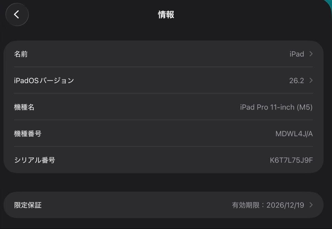 11インチ iPad Pro M5 Wi-Fi+Apple Pencil Pro