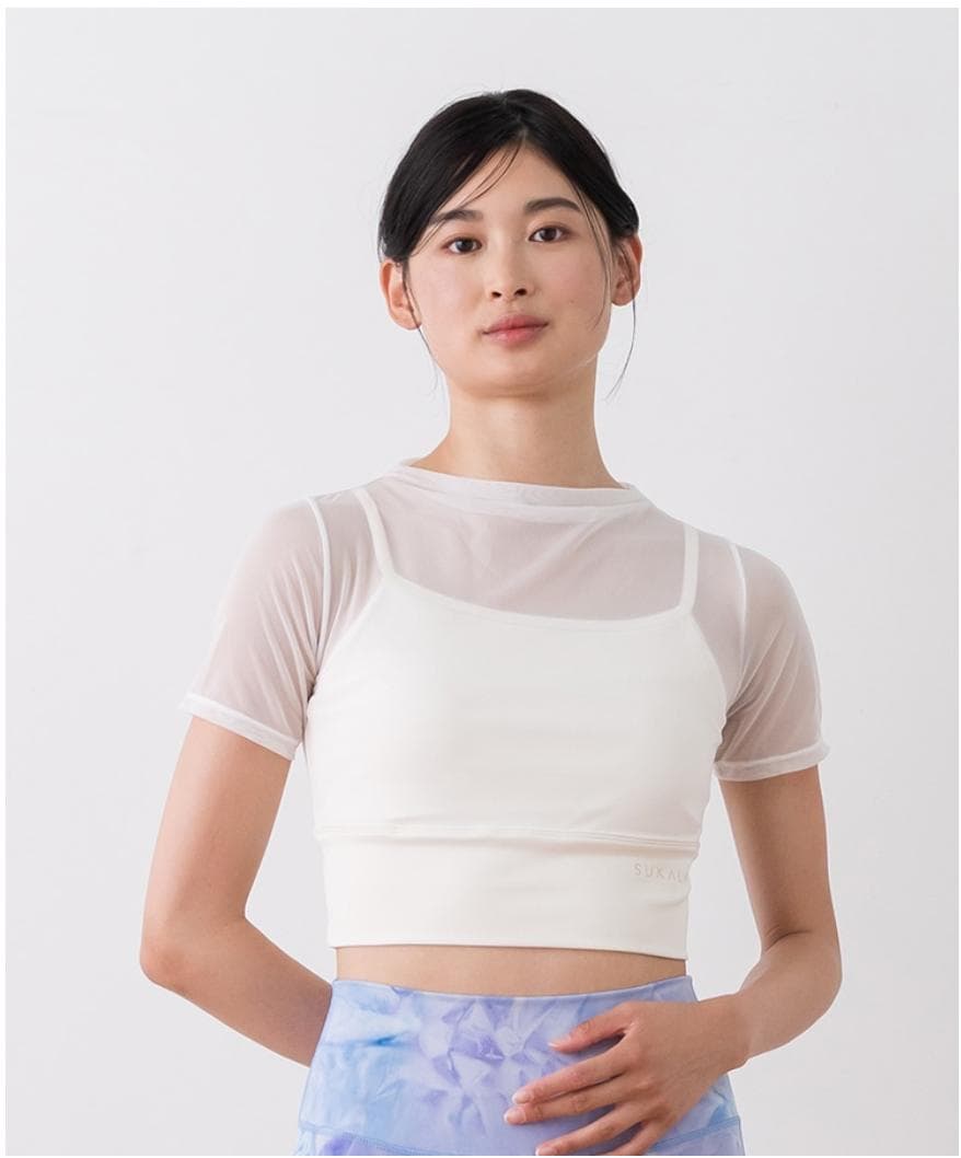 ma　新品・未開封【SUKALA】シアーレイヤードキャミブラトップ M