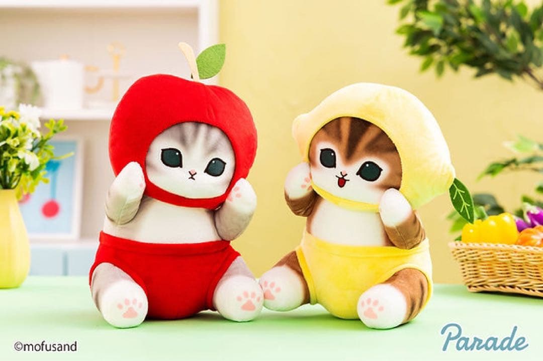 mofusand お野菜マルシェ(フルーツ)ぬいぐるみ　BIGぬいぐるみ　6点